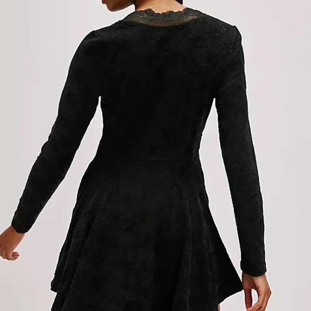 Free People All Yours Lace Fit Flare Mini Dress Black Size Small - Picture 4 of 12